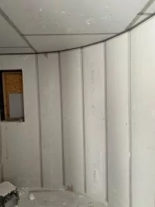 curved wall plastering